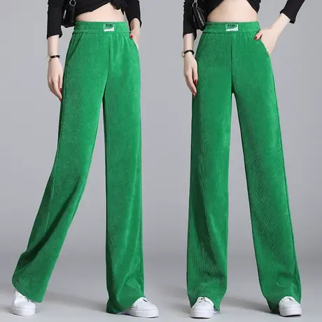 时尚阔腿裤女垂感高腰修身显瘦百搭休闲裤2023秋季新款韩版直筒裤图片