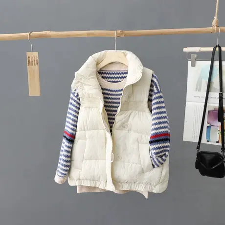 2023秋冬季新款女装休闲短款棉马甲女式羽绒棉马夹无袖棉服坎肩女图片