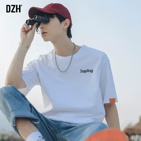 男士体恤白色t恤男短袖纯棉简约衣服上衣半袖夏季男装2023新款白t商品大图