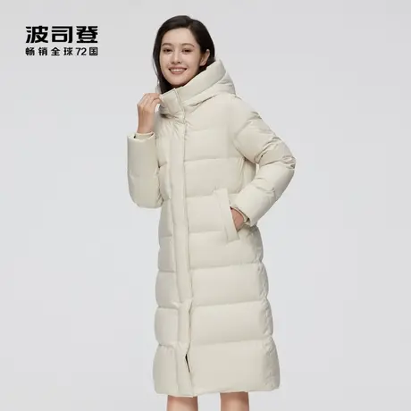 【热卖】 波司登奥莱羽绒服女士长款宽松纯色简约修身外套舒适图片