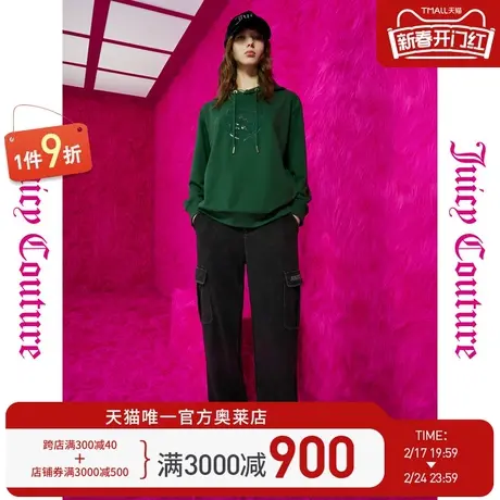 Juicy Couture橘滋秋女2023年新款森林乐园logo印花连帽女式卫衣商品大图