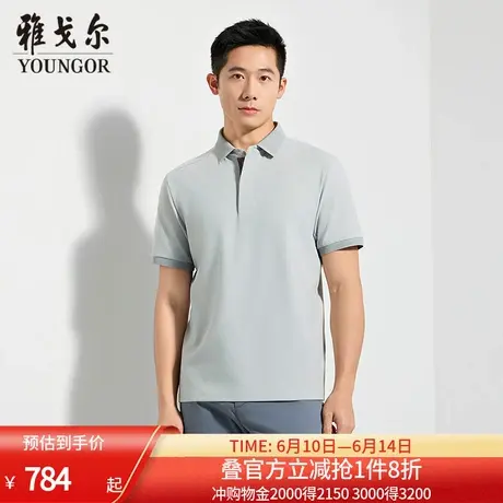 【商场同款】雅戈尔男士短袖POLO夏季新款官方商务休闲短袖T恤男图片