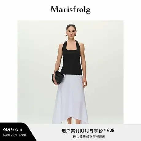 【精简衣橱】Marisfrolg玛丝菲尔2025夏新款简约不规则领吊带背心图片