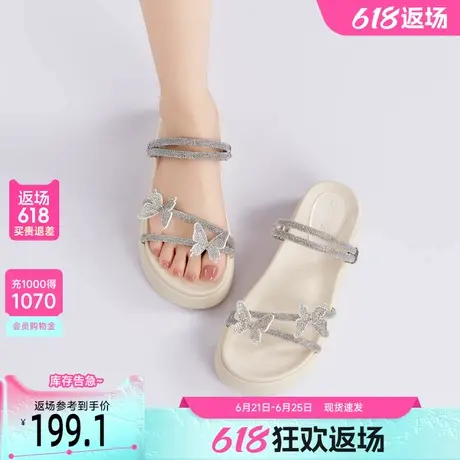 戈美其晚晚鞋温柔气质仙女风配裙子百搭法式绝美凉拖鞋女夏季外穿图片