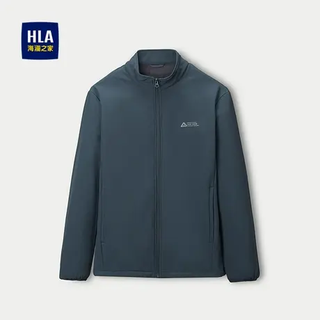 HLA/海澜之家商务绅士夹克秋冬经典立领时尚印花休闲外套男图片