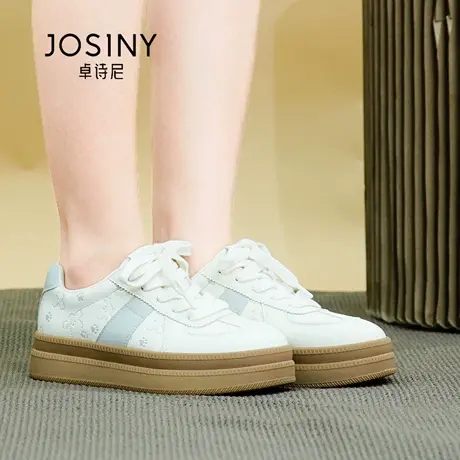 Josiny/卓诗尼25冬厚底小白鞋女百搭增高休闲运动板鞋显脚小松糕图片