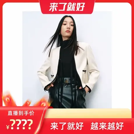【来了就好】太平鸟系带小香风外套A1BBE12商品大图