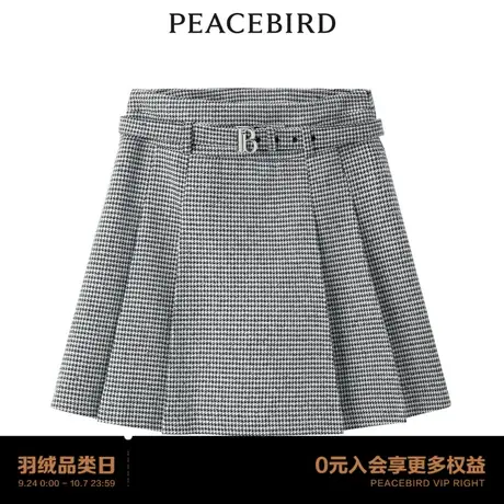 【商场同款】太平鸟女装2023年秋季新款千鸟格短裙A1GED3501图片