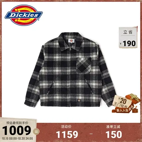 Dickies商场同款23秋冬新款格子条纹休闲夹克 保暖外套图片