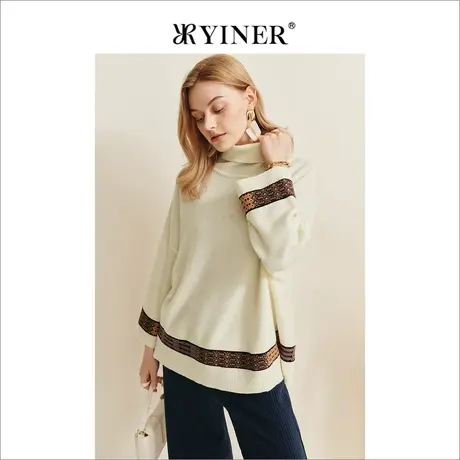 YINER音儿专柜女装2022冬季新款毛针织衫8C32506130商品大图