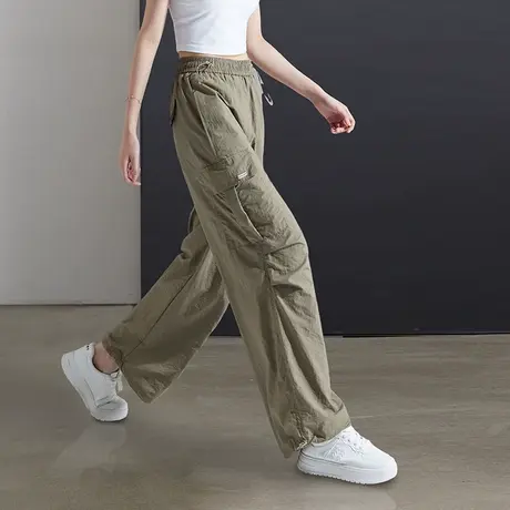 YEP新款阔腿工装裤女春秋纯色休闲裤宽松直筒美式复古裤子拖地裤商品大图