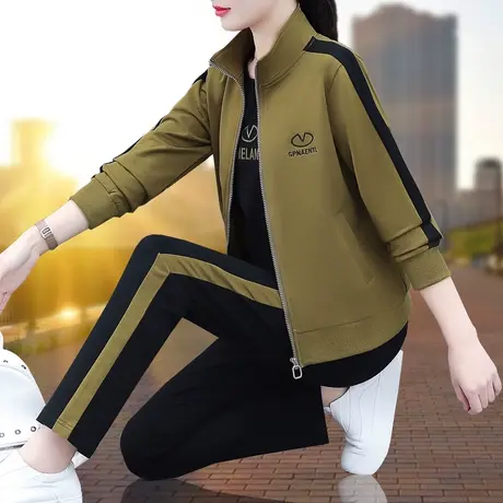 恋上17号运动套装女春2023年新款韩版宽松女士时尚洋气休闲三件套图片