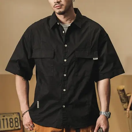 Modi Nick/摩帝尼克宽松复古夏季薄款衬衫潮流百搭休闲运动男装图片