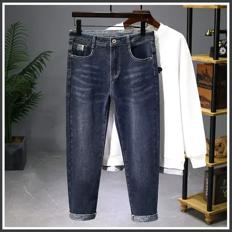 春季新塘水洗直筒男裤子春秋款男生潮牌高端休闲牛仔长裤2024新款商品大图