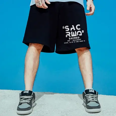 中裤薄款男裤胖子纯棉大码宽松加肥加大潮牌运动五分裤情侣短裤夏商品大图