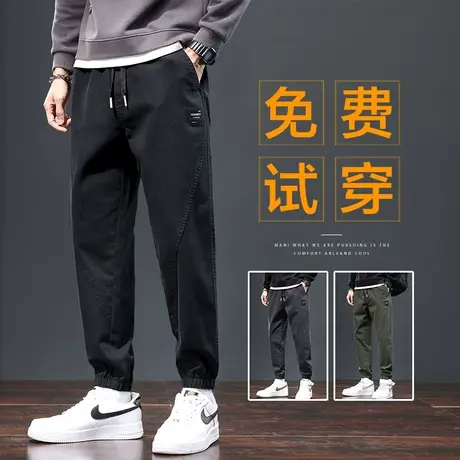 日系潮牌工装裤男士束脚宽松哈伦休闲长裤子男裤秋季春秋款秋冬款商品大图