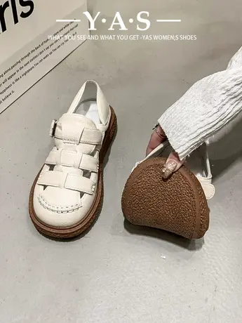 踩屎感柔软2024新款单鞋丑萌鞋女文艺森系女小白鞋圆头软底勃肯鞋图片