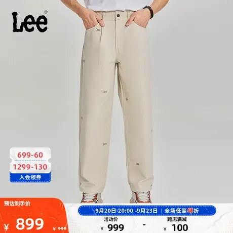 Lee商场同款23秋冬新品老爹裤浅卡其男休闲布裤LMB001211201-034图片