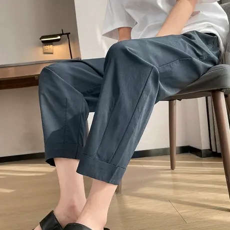 速干哈伦裤女2023年夏季薄款高腰宽松显瘦九分小个子休闲萝卜裤潮图片