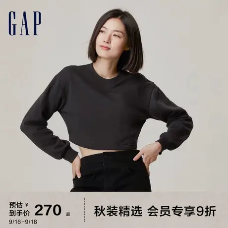 Gap女装秋季2023新款复古短款宽松运动卫衣729760潮酷休闲上衣图片