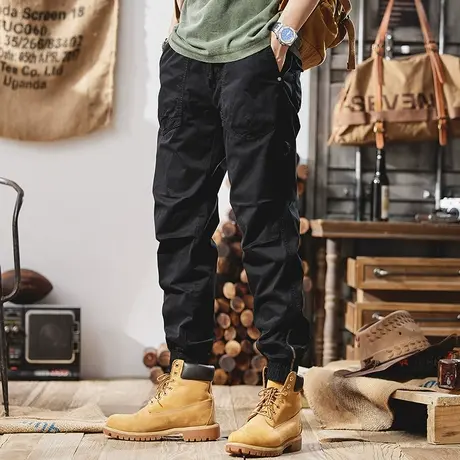 Modi Nick/摩帝尼克裤子男潮流百搭工装裤宽松直筒裤子男款裤子商品大图