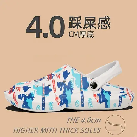 防水雨鞋男款夏季时尚钓鱼水鞋户外防滑洗车涉水鞋男士沙滩洞洞鞋商品大图