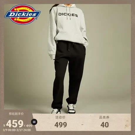 Dickies 秋冬男女情侣同款 休闲松紧加绒卫裤运动裤商品大图