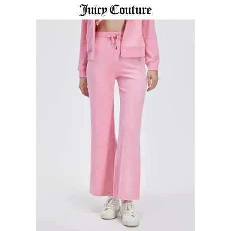 Juicy Couture橘滋休闲裤女2024春季新款美式微喇宽松烫钻直筒裤商品大图