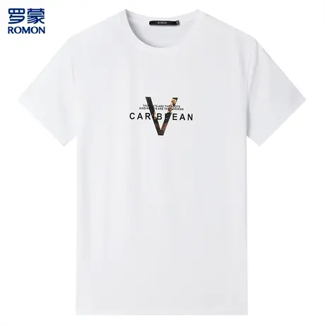 罗蒙夏季新品潮流t恤男短袖透气亲肤舒适男士t恤短袖t恤男图片