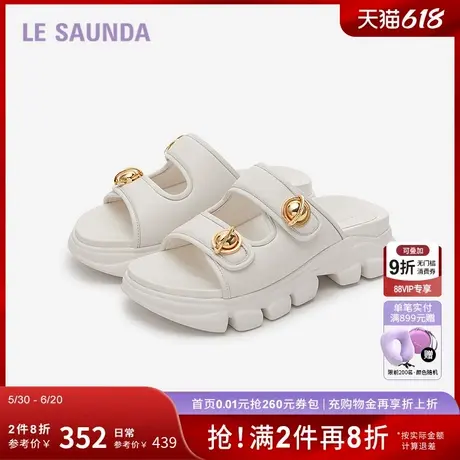 莱尔斯丹商场同款休闲外穿厚底套脚勃肯凉拖鞋女5M40204商品大图