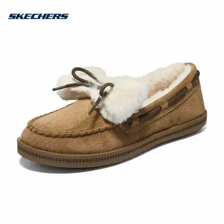 Skechers斯凯奇夏季女鞋加绒一脚蹬单鞋保暖毛毛鞋厚底防滑奶贝鞋商品大图