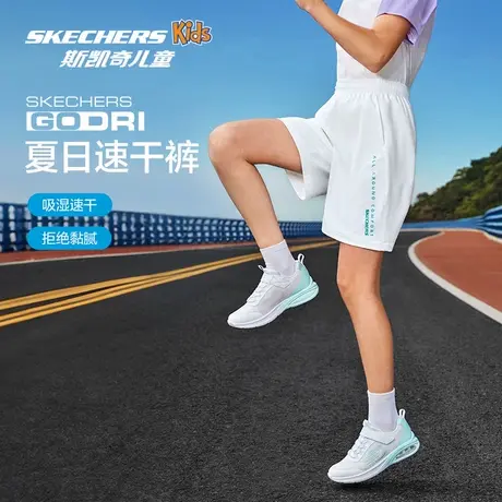 Skechers斯凯奇女童夏季梭织儿童休闲修身舒适透气户外运动短裤商品大图