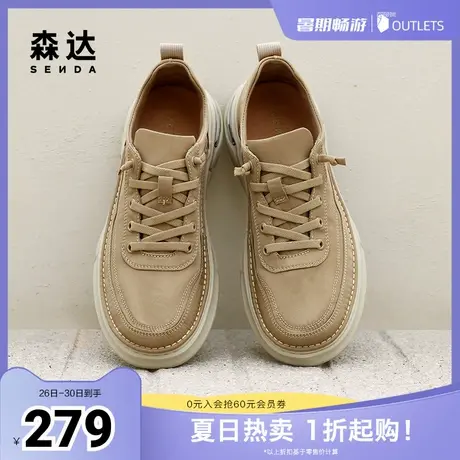 森达帆布鞋男款24夏季新商场同款舒适轻便休闲板鞋1PV01BM4图片
