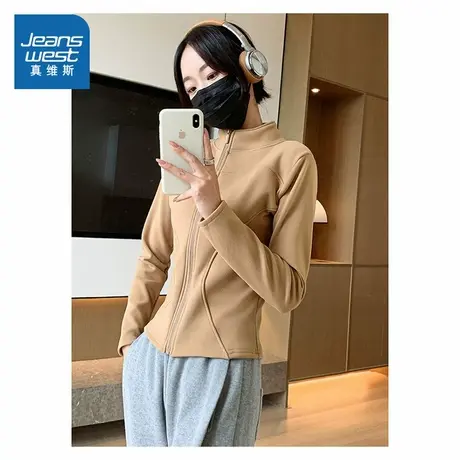 LE真维斯女装简约修身显瘦立领长袖外套 2025秋季新品户外开衫女商品大图