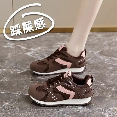 2025新款阿甘鞋女厚底运动鞋真皮软底不累脚休闲鞋商品大图