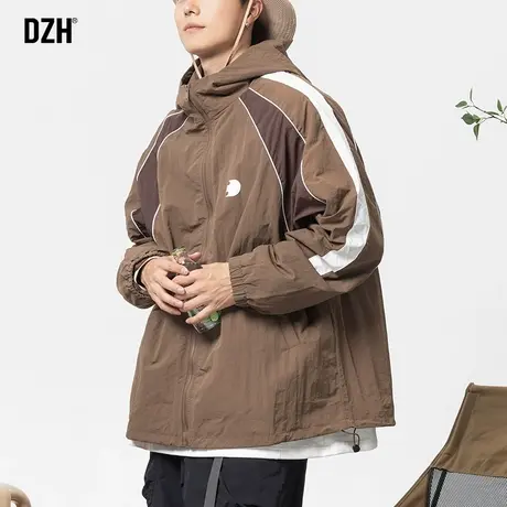 男士新款冲锋衣美式外套潮牌男休闲运动工装夹克男装春秋款登山服商品大图