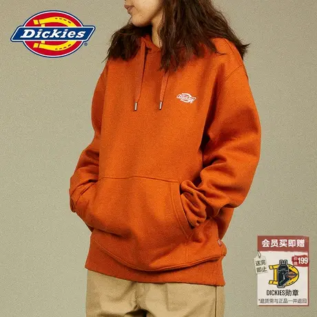 Dickies23新款秋冬男女情侣同款Logo加绒连帽美式卫衣图片