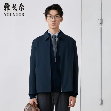 雅戈尔奥莱 商场同款男士单夹克秋冬新款官方商务休闲夹克外套男商品大图
