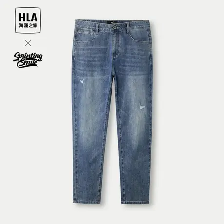 HLA/海澜之家SPRINTING SMILE系列牛仔裤24春夏新锥形裤子男图片
