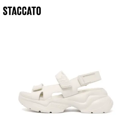 思加图新款休闲老爹运动凉鞋厚底增高凉鞋女外穿EJG02BL3商品大图