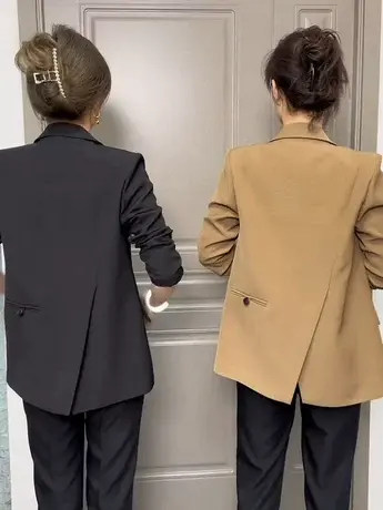 小个子西装外套女2023春秋新款高级感时尚上衣休闲气质职业小西服图片