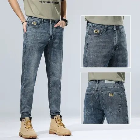 广州新塘镇高端牛仔长裤男士直筒宽松休闲男裤2024年新款夏季薄款商品大图