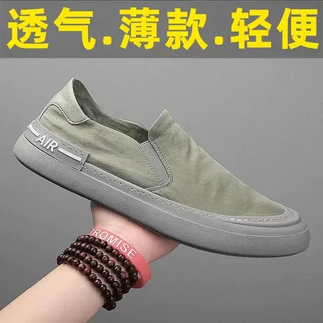 帆布鞋男2024新款夏季懒人一脚蹬老北京布鞋轻便休闲百搭开车春季商品大图