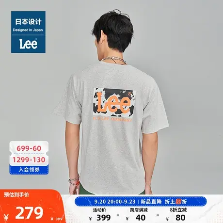 Lee日本设计23新品舒适版圆领logo印花多色男短袖T恤LMT00762图片