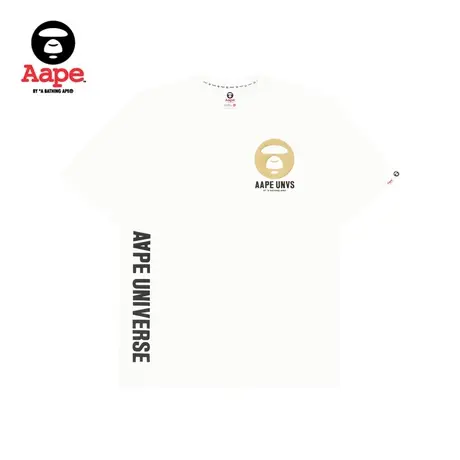 Aape旗舰店男装春夏烫金猿颜交叉骨印花图案短袖T恤1272XXK商品大图