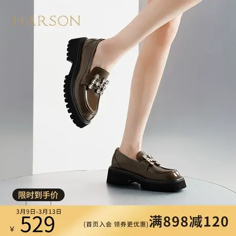 【门店直发】哈森秋季新品乐福鞋百搭洛丽塔JK皮鞋HL232009图片