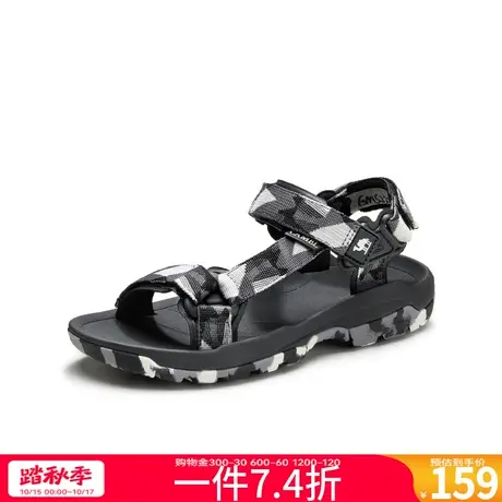 骆驼男鞋迷彩沙滩鞋户外男士凉鞋2023新款夏季外穿开车软底休闲鞋商品大图
