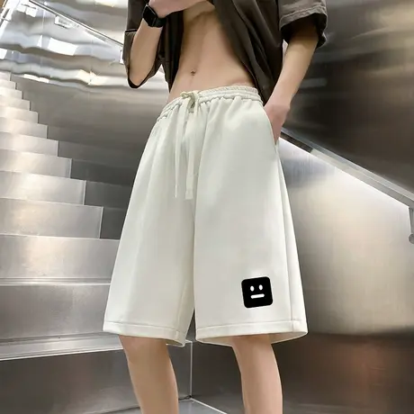 男士休闲运动短裤夏季薄款美式高街ins潮牌裤子男宽松直筒五分裤商品大图