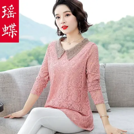 欧货蕾丝打底衫女秋装秋冬长袖洋气小衫爆款2023新款内搭妈妈上衣商品大图