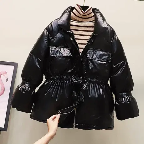 2023冬季新款韩版宽松加厚面包服收腰棉服外套羽绒棉衣女中长款图片